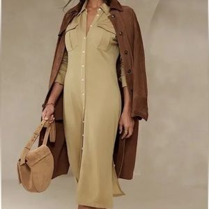 NWT NEW Banana Republic Alegre Polo Midi Dress Color New Khaki, size Medium Tall